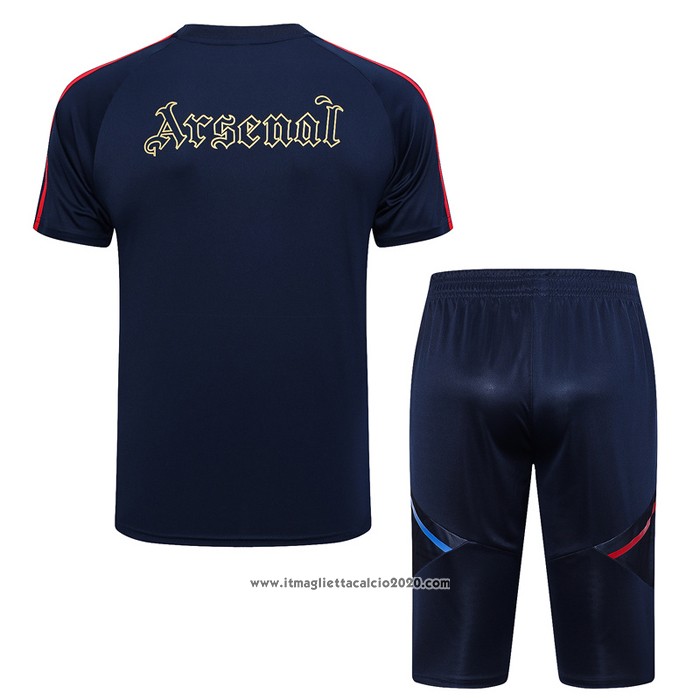 Tuta da Track Arsenal Manica Corta 2023 2024 Blu - Pantalon Corto